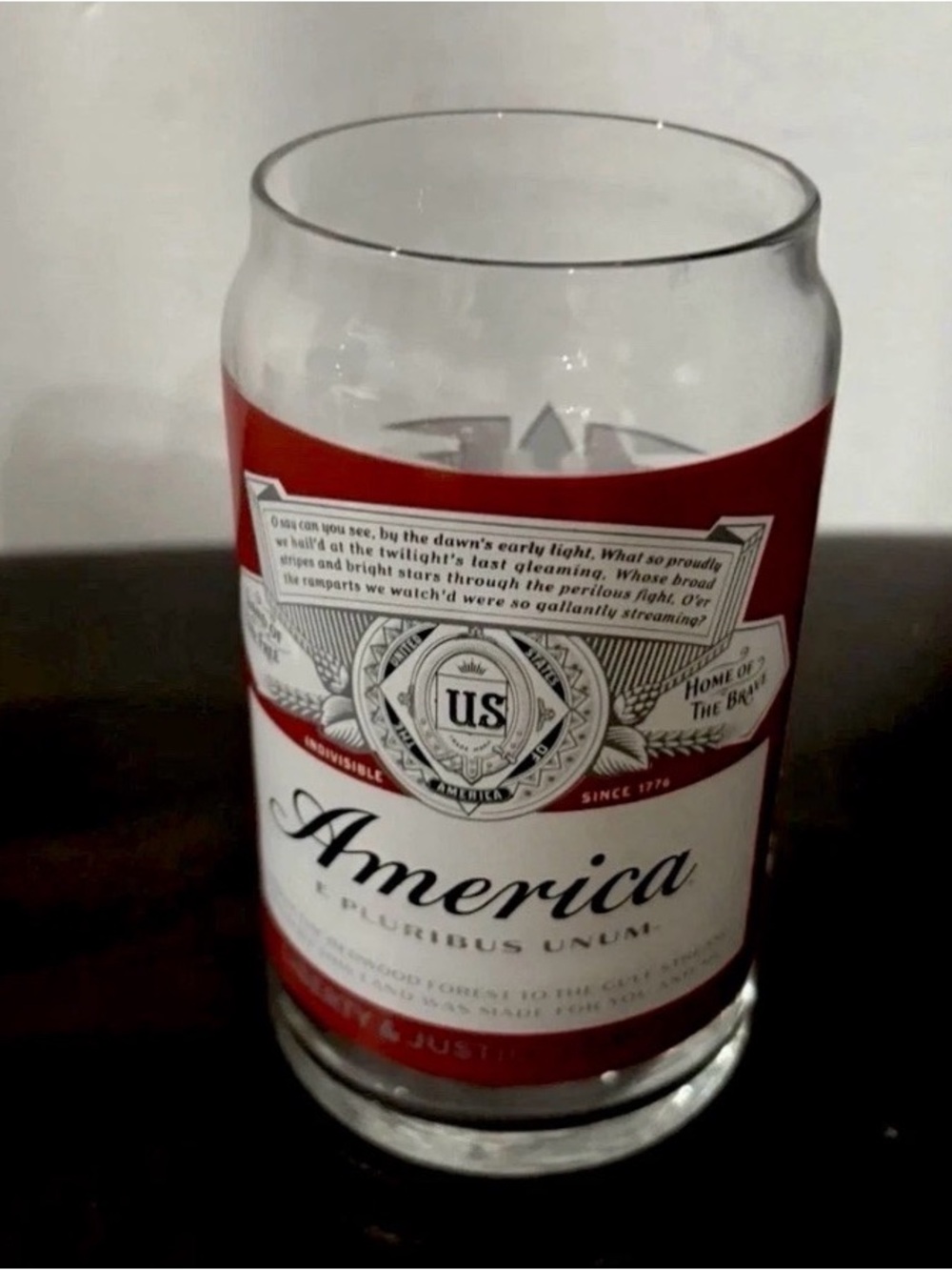 Set of 4 America Budweiser beer Glass pint Tumbler - collector anniversary USA
